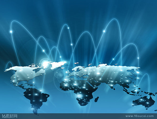 世界地圖商務(wù)網(wǎng)絡(luò)科技地球高清圖片